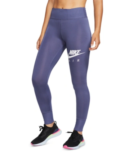 Nike Fast Dri-fit Running Leggings In Sanded Purple/white