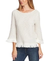 VINCE CAMUTO TEXTURED FRINGED TOP
