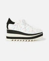 Stella Mccartney Sneak Elyse Logo Print Platform Sneaker In Off White