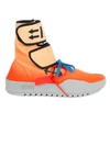 OFF-WHITE ORANGE MEN'S OFF-WHITE X THE WEBSTER EXCLUSIVE MOTO WRAP SNEAKERS,OMIA108T19B83081