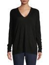 Vince Oversized Wool-blend Pullover In Black