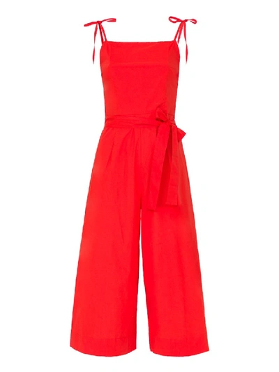 Lhd Red Women's Hibiscus Jumpsuit