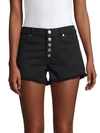 7 FOR ALL MANKIND MID-RISE CUT-OFF DENIM SHORTS,0400011703698