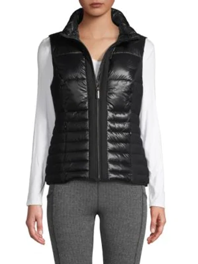 Marc New York Quilted Packable Vest In Black