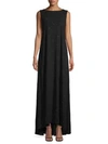 ESCADA Windowpane High-Low Maxi Dress