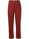 PETER PILOTTO STRAIGHT-LEG CORD DETAIL TROUSERS