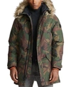 POLO RALPH LAUREN MEN'S FAUX-FUR-TRIM CAMO DOWN PARKA