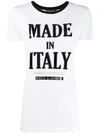 DOLCE & GABBANA MADE IN ITALY PRINT CONTRAST TRIM T-SHIRT