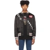 PALM ANGELS PALM ANGELS BLACK ICECREAM EDITION VARSITY JACKET