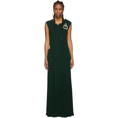 Jw Anderson Layered & Draped Fluid Jersey Dress Top In Green