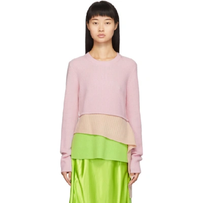 Sies Marjan Sae Layered Ribbed Wool And Cashmere-blend Jumper In Multicolor