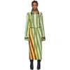 Jw Anderson Warped Stripe Print Polo Dress In 488 Malbec
