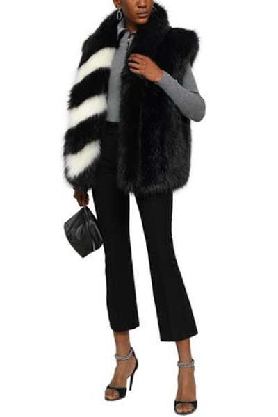 Off-white ™ Woman Two-tone Faux Fur Vest Black