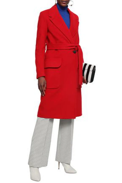 Baum Und Pferdgarten Woman Belted Wool-blend Felt Coat Red