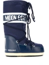Moon Boot Classic Nylon Waterproof Snow Boots In Navy