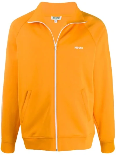 Kenzo Zipped Tech Track Jacket In 41 Orange