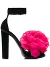 ALEXANDER MCQUEEN FLOWER APPLIQUÉ SANDALS