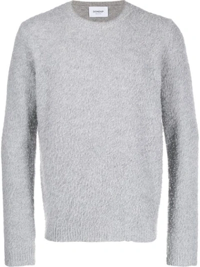 Dondup Crew-neck Knit Sweater In 902 Grey