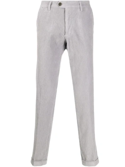 Al Duca D'aosta Straight Leg Corduroy Trousers In Grey