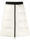 MONCLER FULL ZIP QUILTED SKIRT