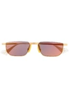 Gucci Sonnenbrille Mit Farbverlauf In Gold