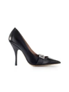 EMPORIO ARMANI BLACK NAPPA LEATHER PUMP,11082920