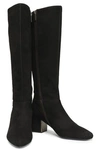 JIL SANDER JIL SANDER NAVY WOMAN SUEDE KNEE BOOTS BLACK,3074457345618886795