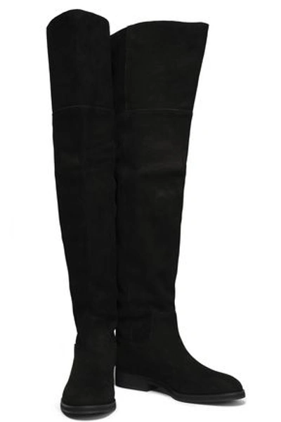 Jil Sander Navy Woman Suede Over-the-knee Boots Black