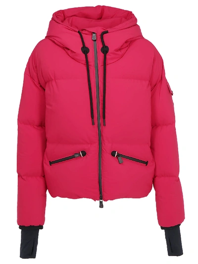 Moncler Allesaz Hooded Quilted Down Jacket In Red