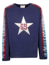 Gucci Sweatshirt With Gg Star In Blue