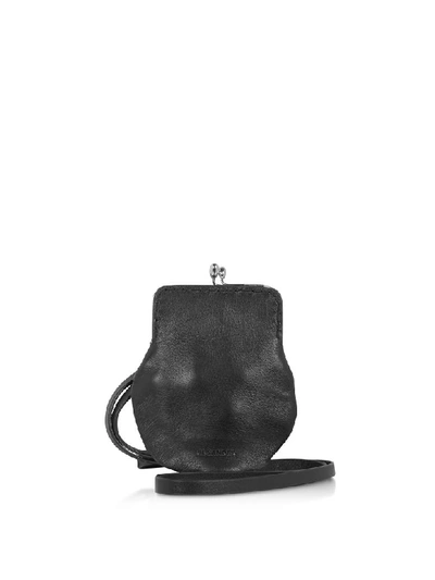 Jil Sander Goji Frame Purse Micro Bag In Black