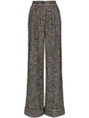 DOLCE & GABBANA HOUNDSTOOTH WIDE-LEG TROUSERS