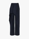 CHLOÉ CHLOÉ DRAPED WIDE LEG FLANNEL TROUSERS,CHC19WPA3006514037586