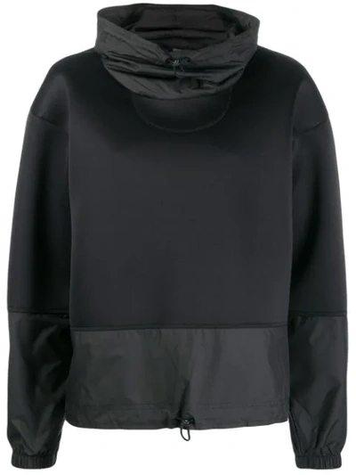 Adidas By Stella Mccartney Run Contrast-panel Sweatshirt In Black