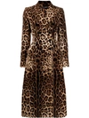 DOLCE & GABBANA LEOPARD PRINT DOUBLE-BREASTED COAT