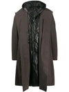 ATTACHMENT HOODED LAYERED COAT