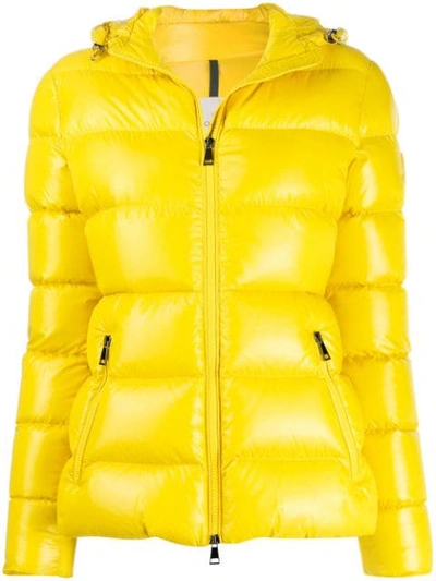 Moncler Rhin Semi-fit Puffer Jacket W/ Hood In Yellow