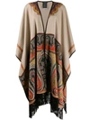 ETRO FRINGED PAISLEY PONCHO