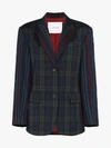 PUSHBUTTON PUSHBUTTON CHECK SINGLE-BREASTED WOOL BLAZER,PB1940103Wgnnycheck13962950