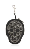 ALEXANDER MCQUEEN STUDDED-SKULL LEATHER COIN PURSE,727298