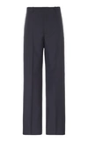 JIL SANDER CROPPED WOOL AND MOHAIR-BLEND STRAIGHT-LEG PANTS,729397