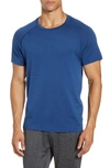 Rhone Reign Tech Perforated Yoke Training T-shirt In Navy Heather