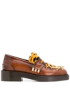 MARNI LEOPARD PANEL CHUNKY LOAFERS