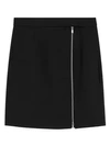 THEORY Side Zip Mini Stretch Wool Skirt