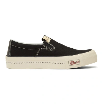 Visvim Black Skagway Slip On Sneakers - 黑色 In Black