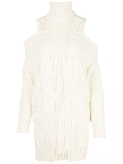 Monse Cable Knit Jumper In Neutrals