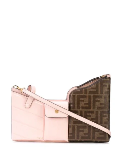 Fendi 3 Pocket Mini Bag Pink In Brown,pink