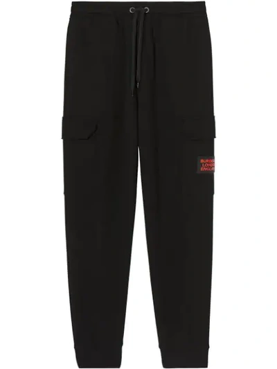 BURBERRY LOGO APPLIQUÉ TRACK TROUSERS 