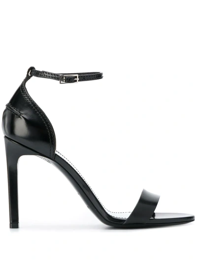 Givenchy Show Patent Leather Sandals In Black