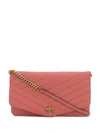 Tory Burch Kira Chevron Clutch Bag In Pink